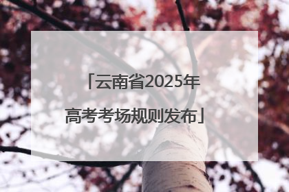 云南省2025年高考考场规则发布