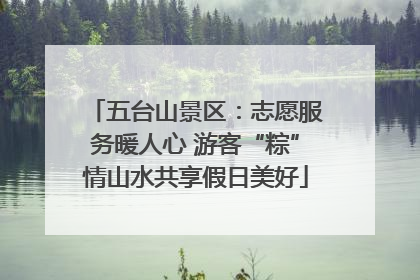 五台山景区：志愿服务暖人心 游客“粽”情山水共享假日美好