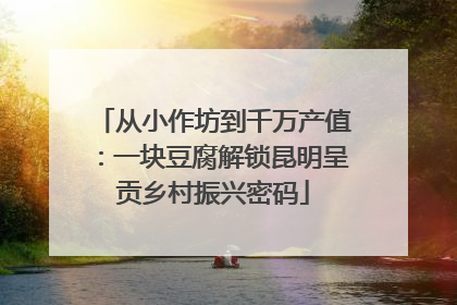 从小作坊到千万产值：一块豆腐解锁昆明呈贡乡村振兴密码