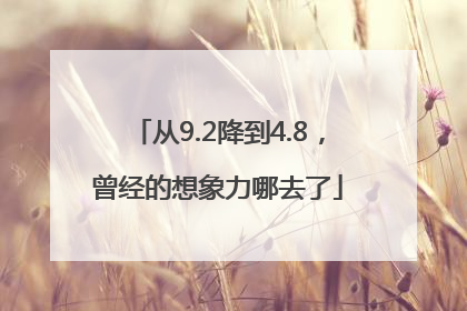 从9.2降到4.8，曾经的想象力哪去了
