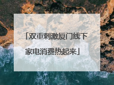 双重刺激厦门线下家电消费热起来