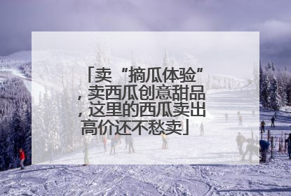 卖“摘瓜体验”，卖西瓜创意甜品，这里的西瓜卖出高价还不愁卖
