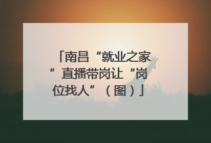 南昌“就业之家”直播带岗让“岗位找人”（图）