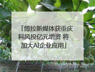 博拉新媒体获重庆科风投亿元增资 将加大AI企业应用