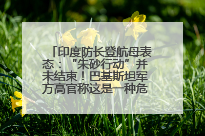 印度防长登航母表态：“朱砂行动”并未结束！巴基斯坦军方高官称这是一种危险的状况……