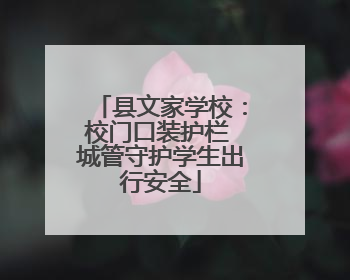 县文家学校：校门口装护栏 城管守护学生出行安全