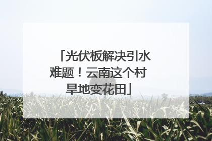 光伏板解决引水难题！云南这个村旱地变花田