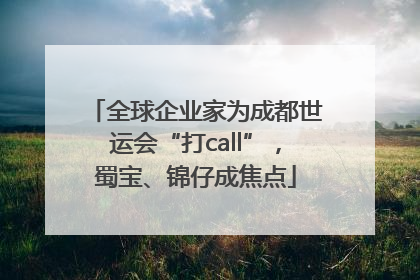 全球企业家为成都世运会“打call”，蜀宝、锦仔成焦点