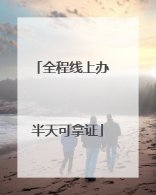 全程线上办 半天可拿证