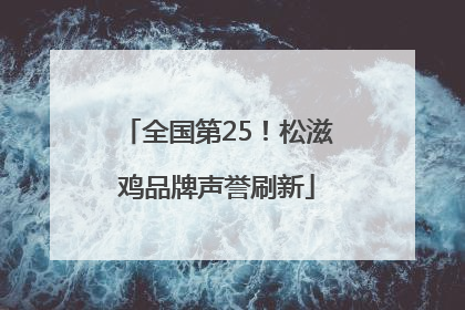 全国第25！松滋鸡品牌声誉刷新