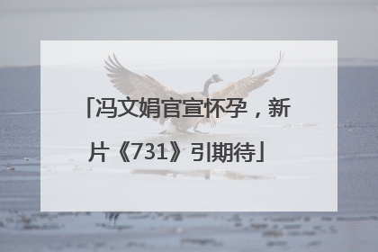 冯文娟官宣怀孕，新片《731》引期待