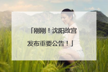 刚刚！沈阳故宫发布重要公告！