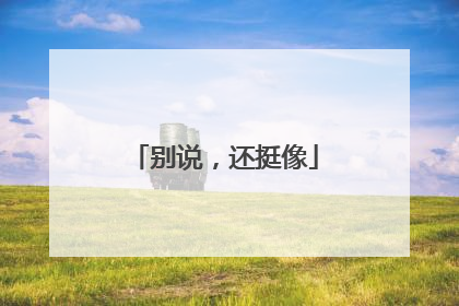 别说，还挺像