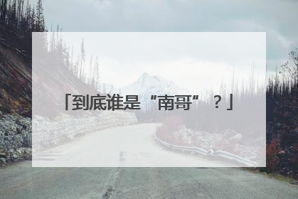 到底谁是“南哥”？