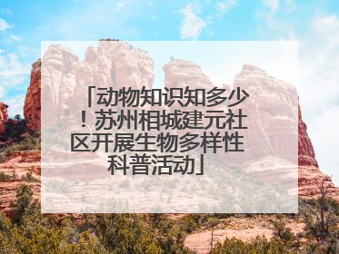 动物知识知多少！苏州相城建元社区开展生物多样性科普活动