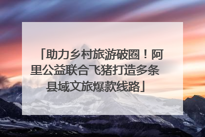 助力乡村旅游破圈！阿里公益联合飞猪打造多条县域文旅爆款线路