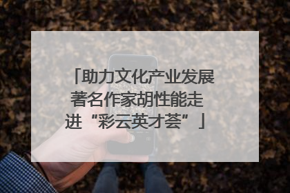 助力文化产业发展 著名作家胡性能走进“彩云英才荟”