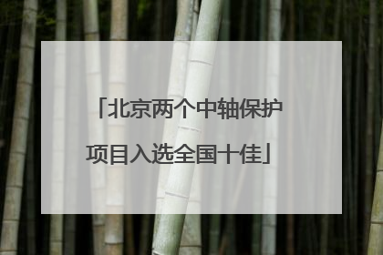 北京两个中轴保护项目入选全国十佳