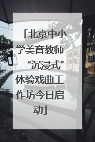 北京中小学美育教师“沉浸式”体验戏曲工作坊今日启动
