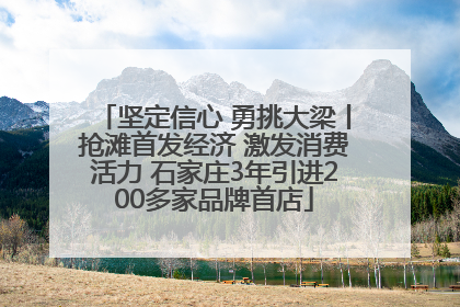 坚定信心 勇挑大梁丨抢滩首发经济 激发消费活力 石家庄3年引进200多家品牌首店