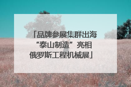 品牌参展集群出海 “泰山制造”亮相俄罗斯工程机械展