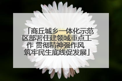 商丘城乡一体化示范区部署住建领域重点工作 贯彻精神强作风 筑牢民生底线促发展