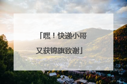 嘿！快递小哥又获锦旗致谢