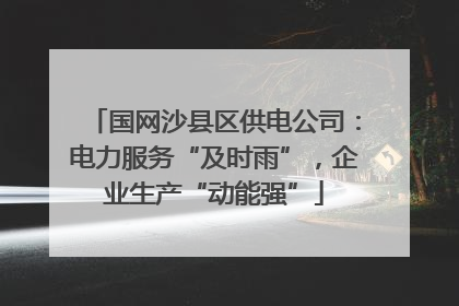 国网沙县区供电公司：电力服务“及时雨”，企业生产“动能强”