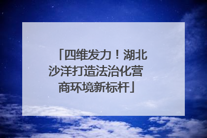 四维发力！湖北沙洋打造法治化营商环境新标杆