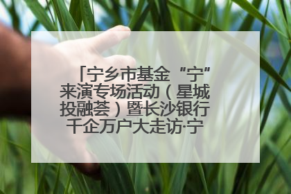 宁乡市基金“宁”来演专场活动（星城投融荟）暨长沙银行千企万户大走访·宁乡专场活动举行