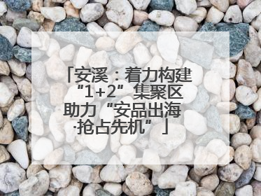 安溪：着力构建“1+2”集聚区 助力“安品出海·抢占先机”