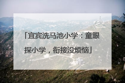 宜宾洗马池小学：童眼探小学，衔接没烦恼