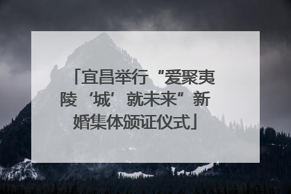 宜昌举行“爱聚夷陵‘城’就未来”新婚集体颁证仪式