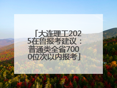 大连理工2025在鲁报考建议：普通类全省7000位次以内报考