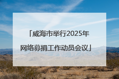 威海市举行2025年网络募捐工作动员会议