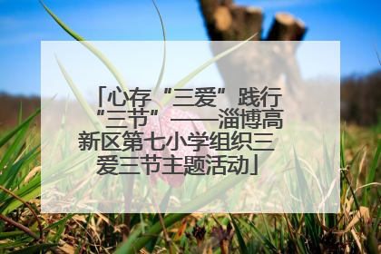 心存“三爱”践行“三节”——淄博高新区第七小学组织三爱三节主题活动