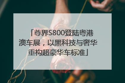 尊界S800登陆粤港澳车展，以黑科技与奢华重构超豪华车标准