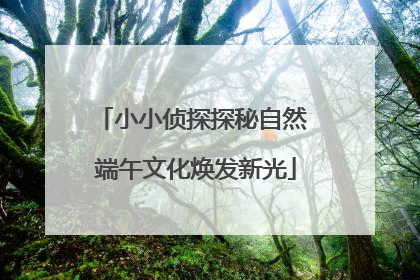 小小侦探探秘自然 端午文化焕发新光
