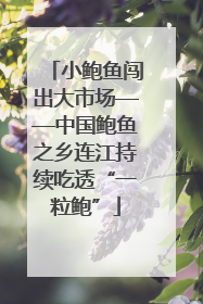 小鲍鱼闯出大市场——中国鲍鱼之乡连江持续吃透“一粒鲍”