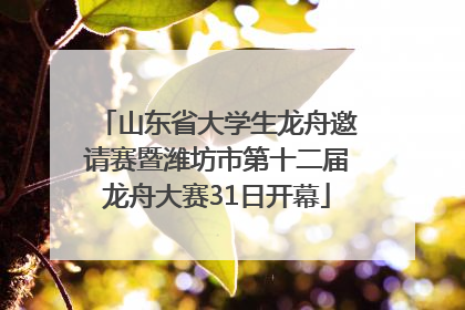 山东省大学生龙舟邀请赛暨潍坊市第十二届龙舟大赛31日开幕