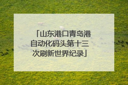 山东港口青岛港自动化码头第十三次刷新世界纪录