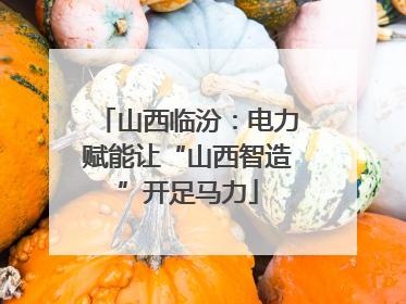 山西临汾：电力赋能让“山西智造”开足马力