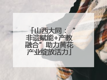 山西大同：“非遗赋能+产教融合”助力黄花产业绽放活力
