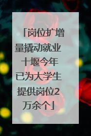 岗位扩增量撬动就业 十堰今年已为大学生提供岗位2万余个