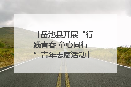 岳池县开展“行践青春 童心同行”青年志愿活动