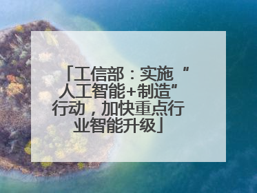 工信部：实施“人工智能+制造”行动，加快重点行业智能升级