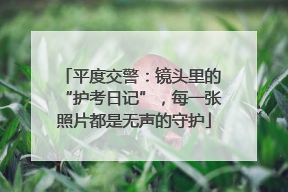 平度交警：镜头里的“护考日记”，每一张照片都是无声的守护