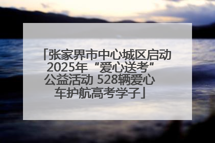 张家界市中心城区启动2025年“爱心送考”公益活动 528辆爱心车护航高考学子