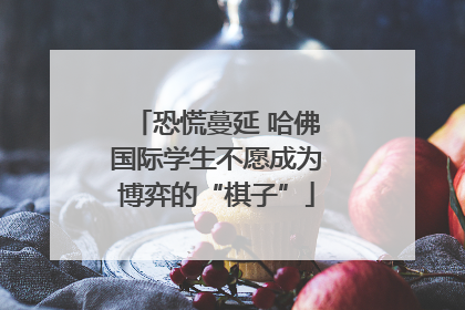 恐慌蔓延 哈佛国际学生不愿成为博弈的“棋子”
