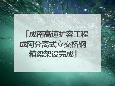 成南高速扩容工程成阿分离式立交桥钢箱梁架设完成